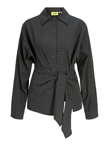 JJXX - Viola Poplin Ls Wrap Tie Shirt - Black Moss Green