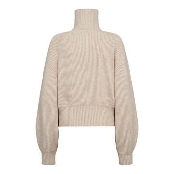 Co\' Couture - Row Zip Knit Cardigan - Creme